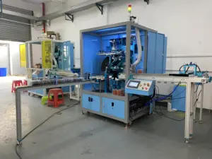 Cangkir Kertas Multi Warna Otomatis Penuh Pencetak Stensil Mesin Pencetak Layar Sutra Industri dengan Pengering IR dan Pengeringan UV