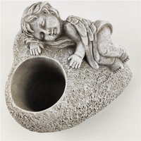 Pots à fleurs en ciment en gros en forme de cœur, tailles personnalisées pour la décoration de sol, style de conception classique