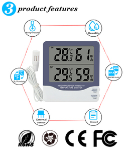Termometro Digitale CH-927 per Stanza dei Bambini, Sensore di Temperatura e Umidità per Interni ed Esterni - Product Image 5