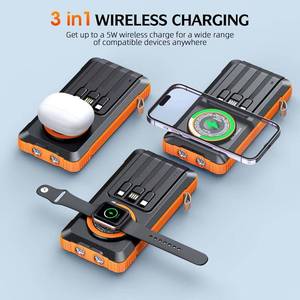 พาวเวอ<span class=keywords><strong>ร</strong></span>์<span class=keywords><strong>แบงค์</strong></span>พลังงานแสงอาทิตย์ไ<span class=keywords><strong>ร</strong></span>้สายมีสายชาร์จพลังงานแสงอาทิตย์แบบแม่เหล็ก22.5วัตต์แบบพกพา20000มิลลิแอมป์ต่อชั่วโมงสำหรับนาฬิกาหูฟัง - Product Image 5