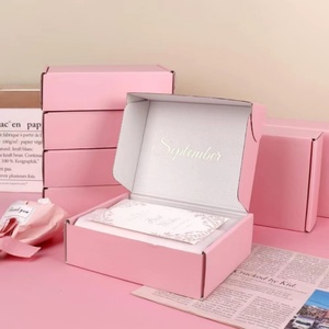 Wholesales Custom Logo Design Fancy Mailer <b>Box</b> <b>Pink</b> Rigid Corrugated Clothing Shoe Cosmetic Paper <b>Gift</b> Shipping Paper <b>Box</b> - Product Image 2