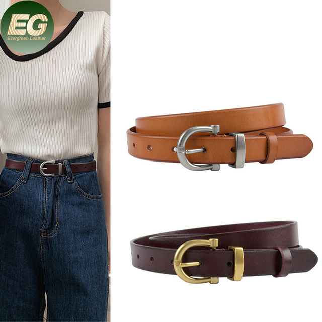 LB3558 High Quality Fashion Women Genuine Real Leather Belts Wholesale Designer Ladies Luxury Retro Waist Women's Trendy Belt