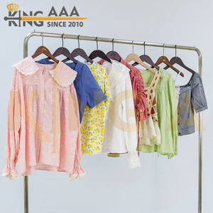 Venta al por mayor usada señoras Blusa <span class=keywords><strong>de</strong></span> algodón <span class=keywords><strong>de</strong></span> verano Casual manga corta <span class=keywords><strong>ropa</strong></span> <span class=keywords><strong>de</strong></span> mujer <span class=keywords><strong>ropa</strong></span> <span class=keywords><strong>de</strong></span> segunda mano balas - Product Image 4