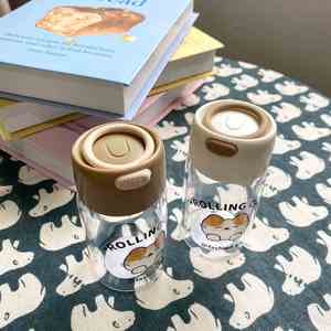 Vaso de Vidrio de la Serie Rolling Cat de 150 ml, Mini, de Pequeña Capacidad, Bonito y Elegante, para Mujeres y Estudiantes, Taza de Viaje Portátil - Product Image 3