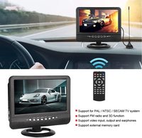 Téléviseur portable d'extérieur LED plasma 9,5 pouces avec résolution HD, batterie rechargeable, numérique ATSC/DVB-T/ISDB-T