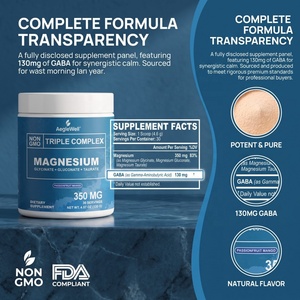 Suplemento de Magnesio en Polvo de Marca Privada, 350 mg, Mezcla de Glicinato, Gluconato y Taurato, Sin GMO, Mezcla <span class=keywords><strong>para</strong></span> Bebida <span class=keywords><strong>que</strong></span> Favorece el Sueño <span class=keywords><strong>para</strong></span> Adultos - Product Image 4