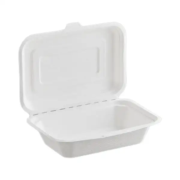 450ml 100% phân hủy sinh học compostable dùng một lần bã mía Takeaway để đi giấy ăn trưa hộp thực phẩm container