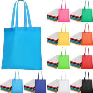 Sacs fourre-tout non tissés personnalisés, écologiques, recyclés et robustes, avec logo personnalisé et couleur pour courses réutilisables - Product Image 1