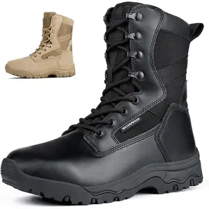定制男士徒步旅行战术8英寸轻质战斗靴耐用麂皮工作战术靴沙漠靴