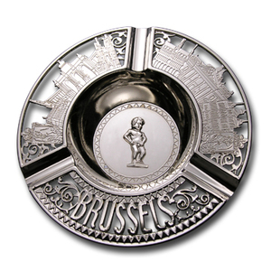 Custom Antique <b>Ashtray</b>, Round Embossed Tin for Rustic Decoration - Product Image 6