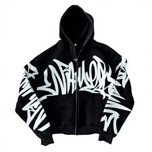 sweats à capuche Street Style Zip Up Graphic Hoodie Urban <b>Streetwear</b> latest Fashion Printed sweats à capuche <b>y2k</b> hoodie - Product Image 1