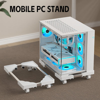 Support mobile universel rétractable robuste en PP pour tour d'ordinateur, distributeur d'eau, déplacement facile, accessoires pour la maison et le bureau