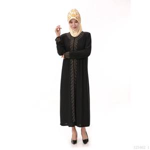 Dropshipping/Stock Disponible/Venta al por Mayor/OEM Túnica Musulmana de Algodón con Pedrería y Encaje para Mujer, Vestido Islámico para la Oración - Product Image 6