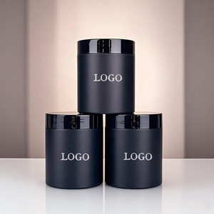 Wholesale Custom Matte Black Pet 100Ml 250g 8oz Cosmetic Packaging <b>Plastic</b> <b>Jars</b> for Body Butter Containers - Product Image 3