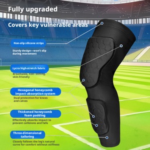 Genouillères de sport avec rembourrage en mousse alvéolée, protection antidérapante en silicone respirante pour la protection sportive – Vente en gros - Product Image 2