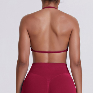 Women's <strong>Clothes</strong> Comfortable Underwear Fitness Wear Workout Clothing Slim Fit Sports Top Open Back Fitness Bra Seamless Yoga Bra - Product Image 4