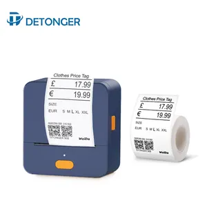 Detonger P1 Cheap Commercial Home Use Label Printer Wireless Barcode QR Code Jewelry Price Name Label Maker