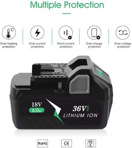 Cho metafos thay thế pin Li-ion bsl36a18 36V/18V 6.0ah 5.0ah 4.0Ah 3.0Ah multiplex mạch bảo vệ Trọng lượng nhẹ - Product Image 4