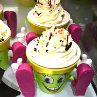 Gobelets à crème écologiques 100 ml, mini gobelets à dessert pour enfants avec cuillères en plastique, très demandés