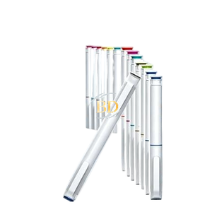 Dispositivos desechables para dispensación de líquidos, con estructura de sujeción limitada, compatibles con cartuchos de 3 ml, evitan el inserción excesiva de los cartuchos. - Product Image 5