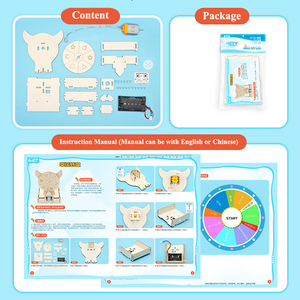 ชุดทดลองวิทยาศาสตร์ STEM แบบจานหมุนไม้ DIY ของเล่นเสริมทักษะคณิตศาสตร์สำหรับเด็ก ประกอบเองแบบแมนนวล รุ่นเกียร์ - Product Image 2