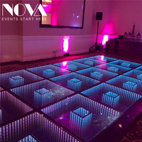 Équipement d'événements DJ NOVA, panneaux de sol à miroir LED avec contrôle DMX