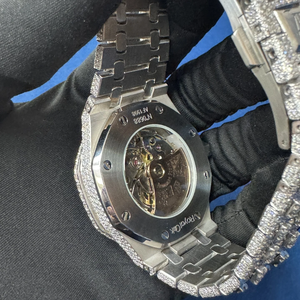 Moissanite Diamond Acero inoxidable Iced Out Hip-Hop Árabe Dial Reloj de pulsera para hombres profesionales Disponible para suministro mundial - Product Image 2
