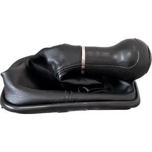 Chen Can Gear <b>Shift</b> <b>Knob</b> Cover Black Leather For Volkswagen Car Fitment - Product Image 1