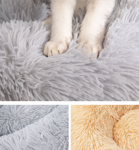Yatak üreticisi kabarık rahat yuvarlak peluş yeni stil Faux kürk sevimli prenses akıllı sakinleştirici kanepe kedi lüks köpek yatakları Pet yatak - Product Image 5