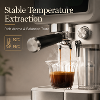 Machine à café expresso de haute qualité Cafetera Extraction haute pression Système de nettoyage automatique Mousseur à lait Cafetières intelligentes