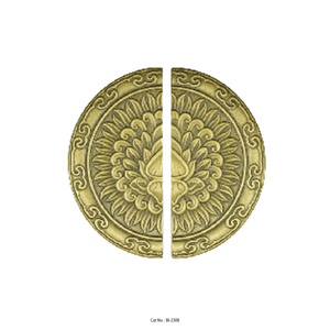Poignée Ronde Classique à Prix Direct Usine, Motif Floral Mandala Gaufré, Quincaillerie de Meuble en Alliage d'Aluminium Deux Pièces - Product Image 1