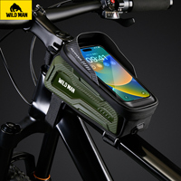 Sac de téléphone portable WILD MAN M20 MTB, sac de vélo de route, tube supérieur, sac de vélo et boîte