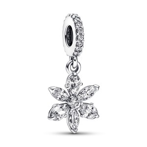 Charme en argent sterling S925 Pandoras Snowflake Snow Globe, charme en verre <span class=keywords><strong>de</strong></span> Murano scintillant, cadeau <span class=keywords><strong>de</strong></span> Noël DIY - Product Image 2