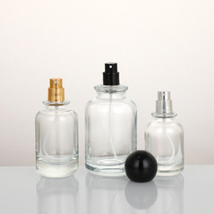 In Stock Wholesale 30ml Black Ball Cap Press Spray <b>Bottle</b> Travel <b>Sample</b> <b>Perfume</b> Cosmetic Container - Product Image 2