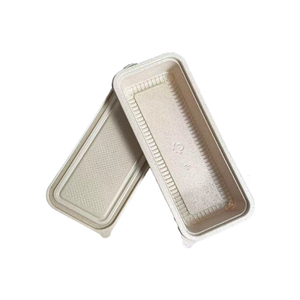 Barquette alimentaire jetable biodégradable compostable 100% fibre de balle de riz <span class=keywords><strong>sans</strong></span> PFAS, utilisable au micro-ondes, pour les fêtes, les gâteaux, les plats à emporter, les sushis - Product Image 6