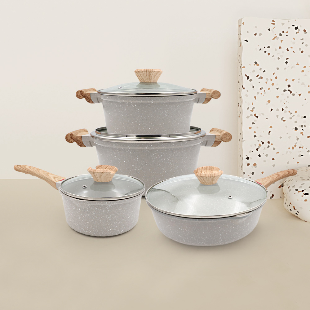 High Quality Die Cast Aluminium Cooking Pots Set PFOA Free Cookware Set Pot Non-Stick Pans and Pots Set · image 2