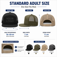 Gorra Trucker de 7 Paneles con Visera Plana y Logotipo Bordado en 3D, Gorra Snapback con Malla Trasera Personalizada para Marcas de Ropa Urbana y Tiendas Minoristas