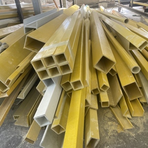 Pipa FRP serat kaca persegi panjang tabung tahan korosi pultrusi profil GRP tabung persegi pemotongan bengkok kekuatan tinggi - Product Image 2