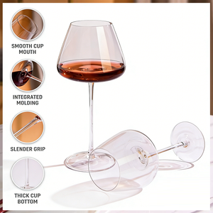 Ensemble de verres à vin rouge faits à la main, gobelets à vin de Bourgogne avec fond concave, verre en cristal de luxe pour mariage et fête - Product Image 5