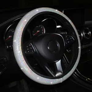 <span class=keywords><strong>Funda</strong></span> <span class=keywords><strong>para</strong></span> <span class=keywords><strong>volante</strong></span> de coche con diamantes de imitación ostentosos, 37/38cm, accesorios interiores <span class=keywords><strong>para</strong></span> automóviles, <span class=keywords><strong>funda</strong></span> <span class=keywords><strong>para</strong></span> mujer, estilo de coche <span class=keywords><strong>para</strong></span> las cuatro estaciones - Product Image 5