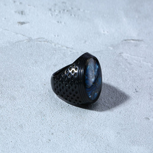 Wholesale New Design Fashion Jewelry <strong>Titanium</strong> Steel Custom Rhinestone <strong>Black</strong> <strong>Rings</strong> for Men - Product Image 3