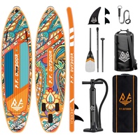 P.F. Ensemble de planche de surf souple et de pagaie, planche de paddle gonflable, planche de surf souple gonflable