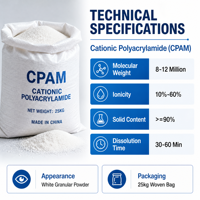 Floculant en émulsion de polyacrylamide cationique CPAM pour le traitement des eaux usées
