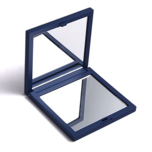 Hot Selling Square Blue Travel Pocket Foldable Cosmetic Makeup <b>Mirror</b> - Product Image 3