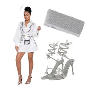 Otoño 2025 Camisas con botones blancos Pantalones cortos Color de contraste Conjunto de dos piezas Elegancia Ropa de salón informal para mujeres <span class=keywords><strong>Slim</strong></span> <span class=keywords><strong>Fit</strong></span> - Product Image 1