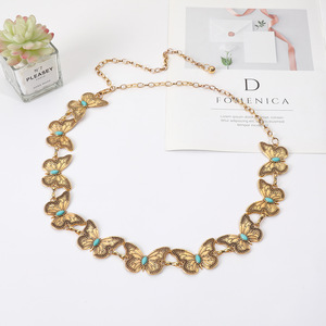 Nouvelle ceinture chaîne ajustable en métal pour femme, style western, pour robes et jeans - Ceintures chaîne turquoise - Product Image 6