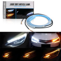 Bande LED Ambiante Étanche IP67 12V 12W Bicolore Blanc/Jaune 30cm/45cm/60cm, Durée de Vie 50000 Heures pour Voiture - Meilleures Ventes