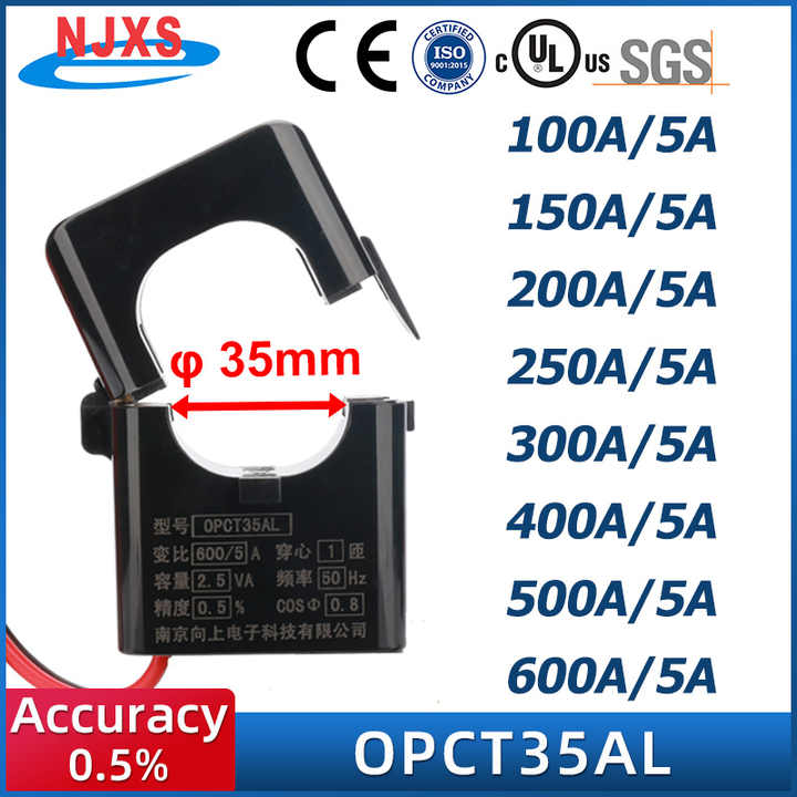 split core current transformer 5A Clamp CT open type OPCT24AL 100A5A 150/5 2005A 250/5 OPCT35AL 300:5 400/5 600A5A 05 class 50Hz