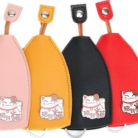 Porte-clés de rangement compact à cordon de grande capacité Sac à pendentif Clé coulissante Mignon Portable Pièce personnalisée Fermeture éclair étanche