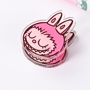 Carpeta de PP acrílica Regalos periféricos Labu personalizados Almacenamiento lindo de doble cara Clip de nota de dibujos animados Clip de libro - Product Image 6